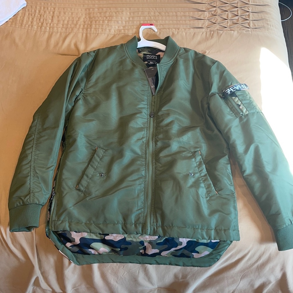 7even Souls outerwear size18 Xl (teen)camouflage/arm green detail side ziper NWT